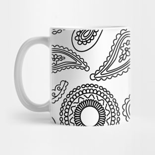 Mandala Pattern Black and White Halloween Fall Autumn Season Mug